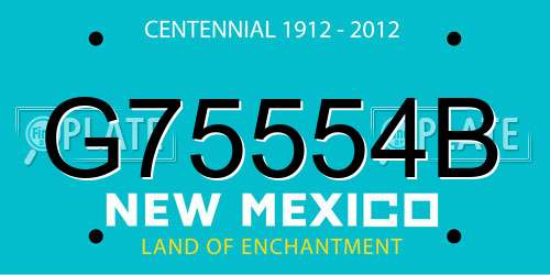 G75554B New Mexico License Plate
