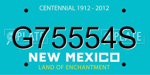 G75554S New Mexico License Plate