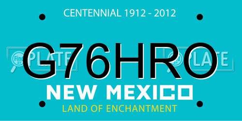 G76HRO New Mexico License Plate