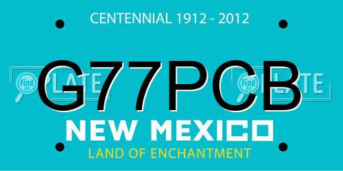 G77PCB New Mexico License Plate