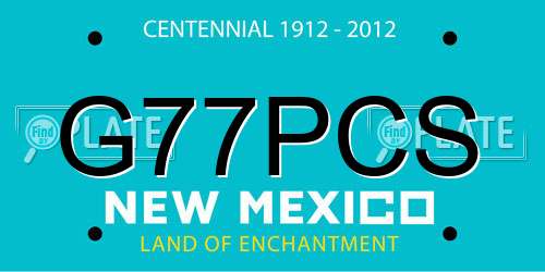 G77PCS New Mexico License Plate