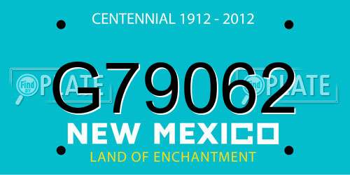 G79062 New Mexico License Plate