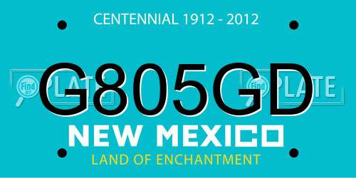 G805GD New Mexico License Plate