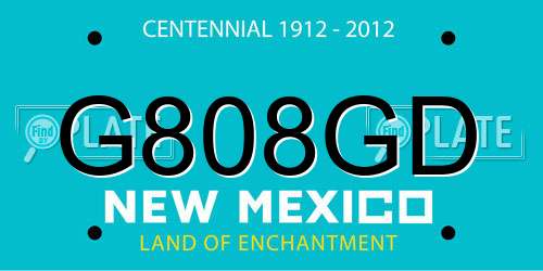 G808GD New Mexico License Plate