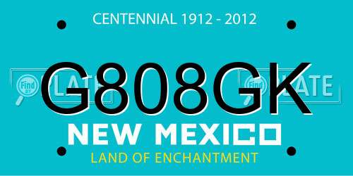 G808GK New Mexico License Plate