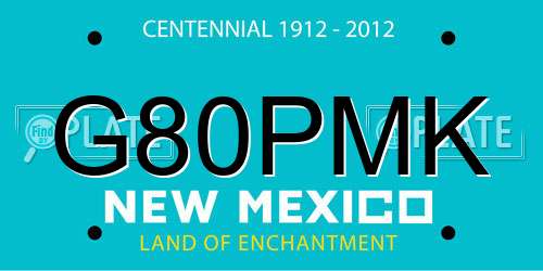 G80PMK New Mexico License Plate