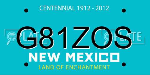 G81ZOS New Mexico License Plate