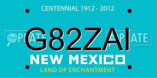 G82ZAI New Mexico License Plate