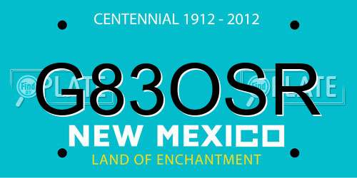 G83OSR New Mexico License Plate