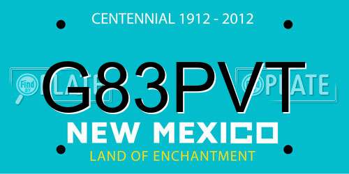 G83PVT New Mexico License Plate
