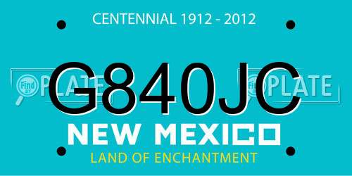 G840JC New Mexico License Plate