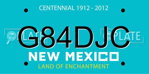 G84DJC New Mexico License Plate
