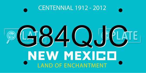 G84QJC New Mexico License Plate
