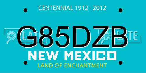 G85DZB New Mexico License Plate