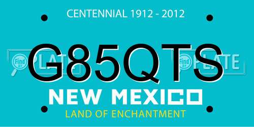 G85QTS New Mexico License Plate