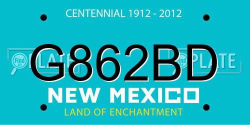 G862BD New Mexico License Plate