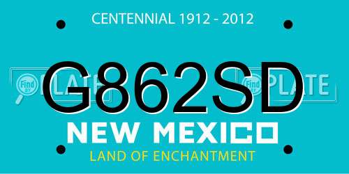 G862SD New Mexico License Plate