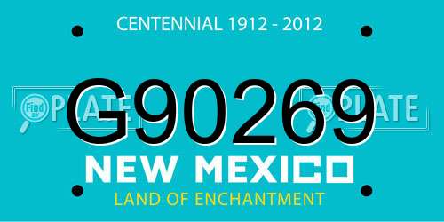 G90269 New Mexico License Plate