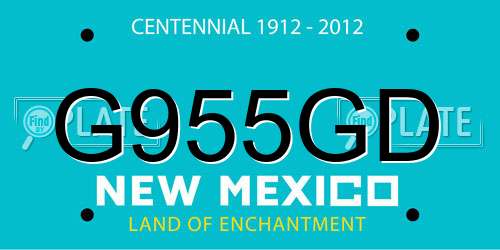 G955GD New Mexico License Plate