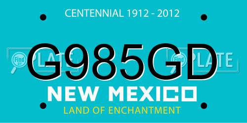 G985GD New Mexico License Plate