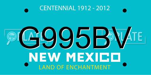 G995BV New Mexico License Plate