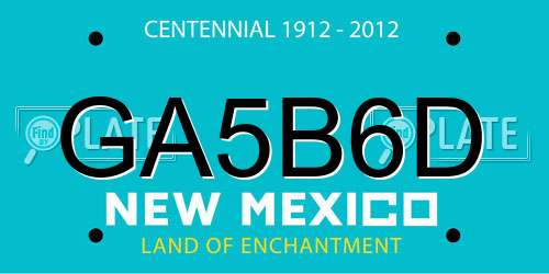GA5B6D New Mexico License Plate