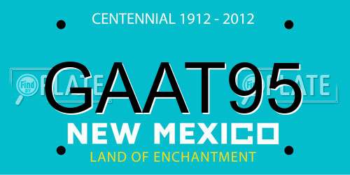GAAT95 New Mexico License Plate