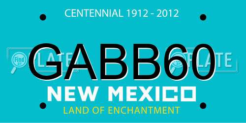 GABB60 New Mexico License Plate