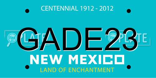 GADE23 New Mexico License Plate
