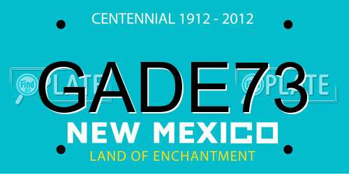 GADE73 New Mexico License Plate