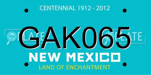 GAK065 New Mexico License Plate