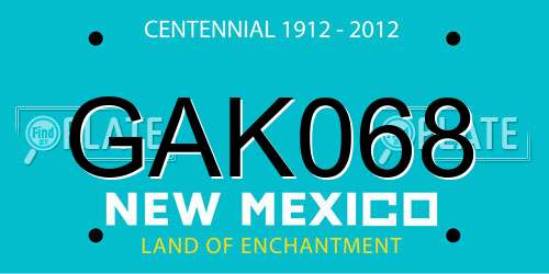 GAK068 New Mexico License Plate