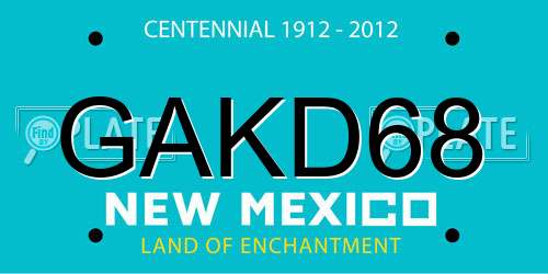 GAKD68 New Mexico License Plate