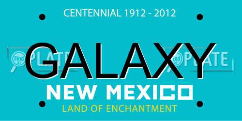GALAXY New Mexico License Plate