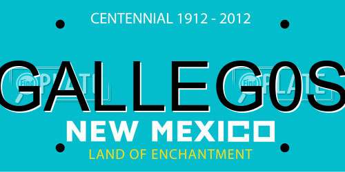 GALLEG0S New Mexico License Plate