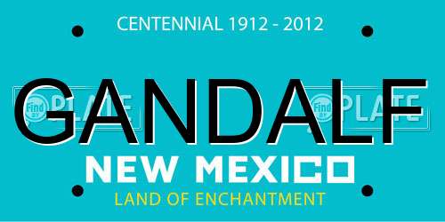 GANDALF New Mexico License Plate