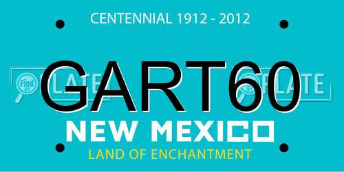 GART60 New Mexico License Plate