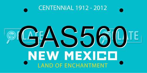 GAS560 New Mexico License Plate