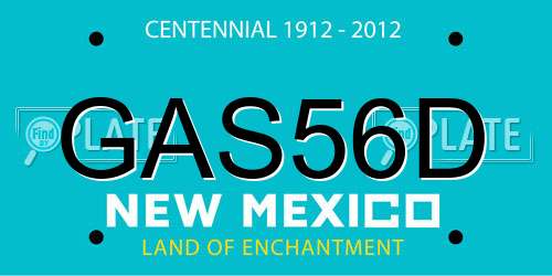 GAS56D New Mexico License Plate