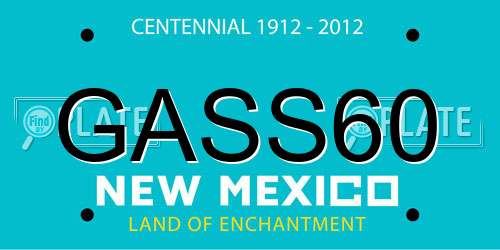 GASS60 New Mexico License Plate
