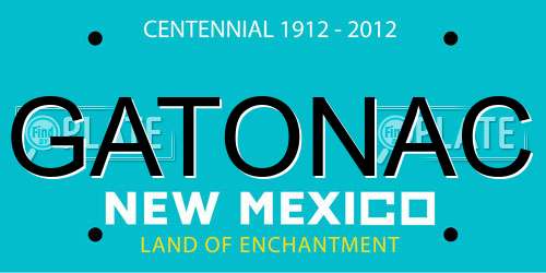 GATONAC New Mexico License Plate