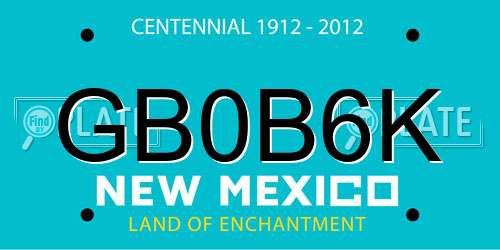 GB0B6K New Mexico License Plate