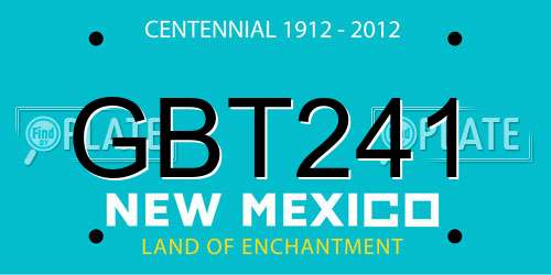 GBT241 New Mexico License Plate