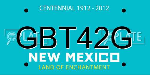 GBT42G New Mexico License Plate