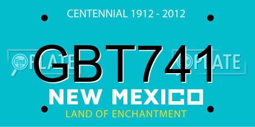 GBT741 New Mexico License Plate