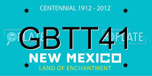 GBTT41 New Mexico License Plate