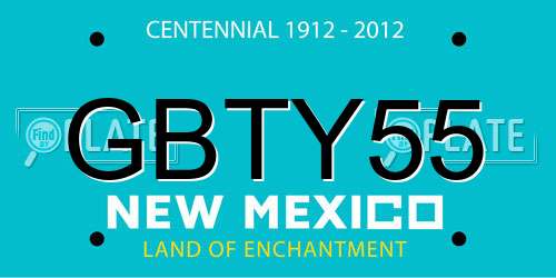 GBTY55 New Mexico License Plate