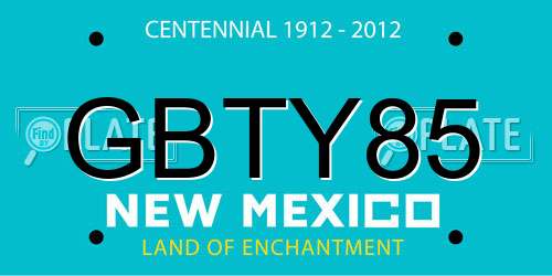 GBTY85 New Mexico License Plate