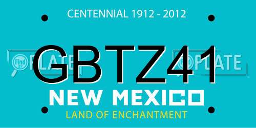 GBTZ41 New Mexico License Plate