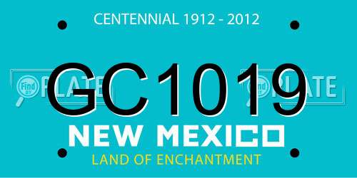 GC1019 New Mexico License Plate